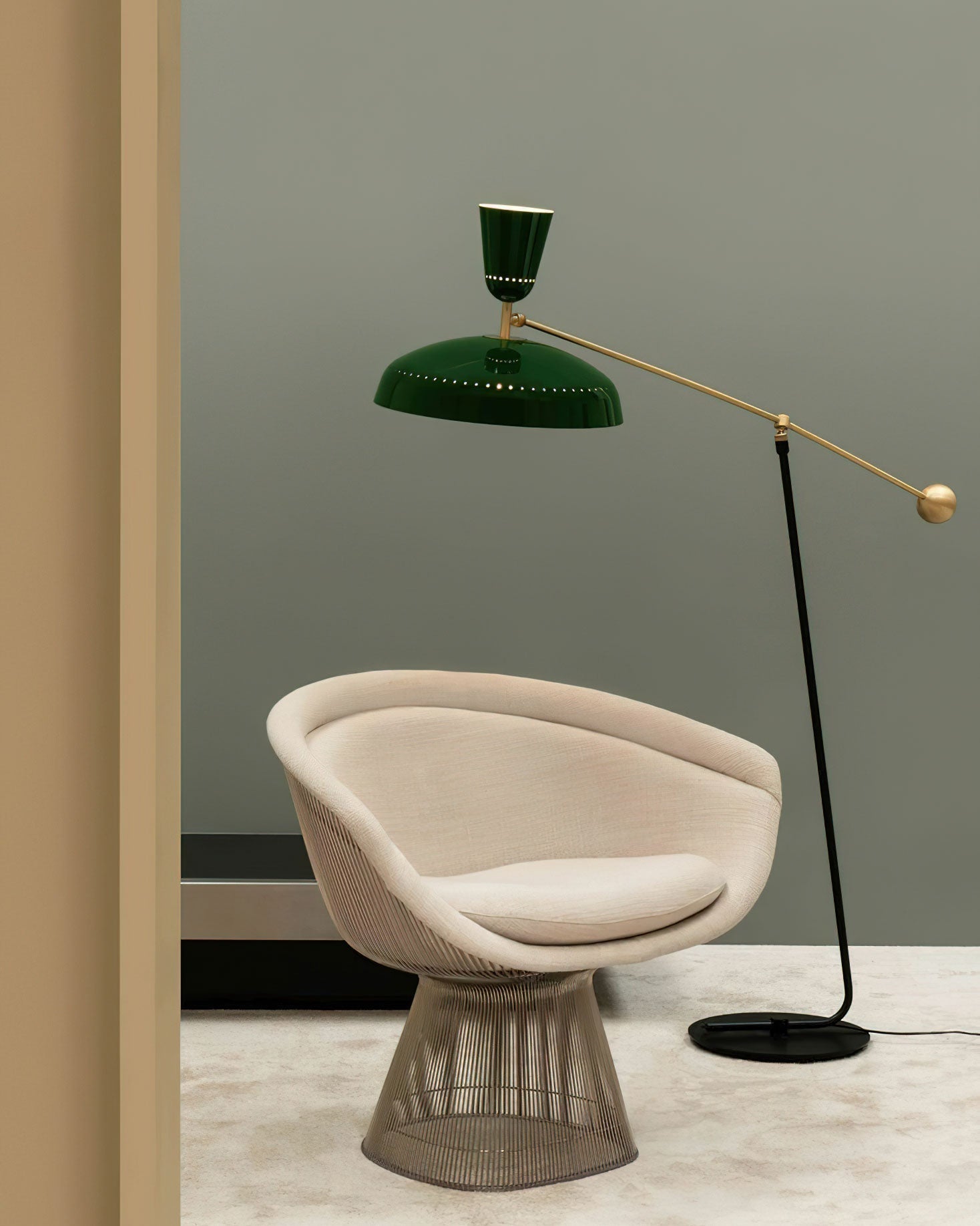 Celeste Minimalism Brass Floor Lamp-Neutral Decor