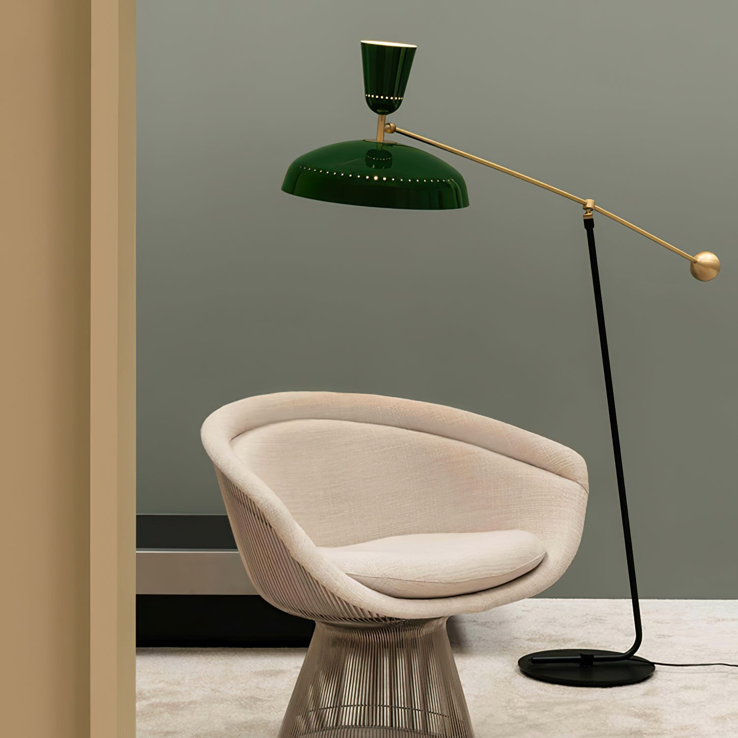 Celeste Minimalism Brass Floor Lamp-Neutral Decor