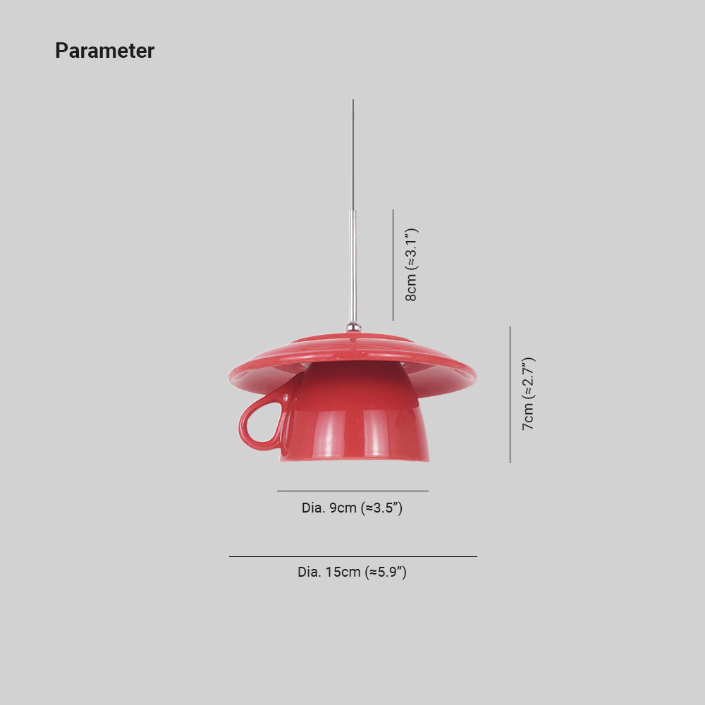 Valentina Modern Cup Ceramic LED Pendant Light Bedroom - Neutral Decor