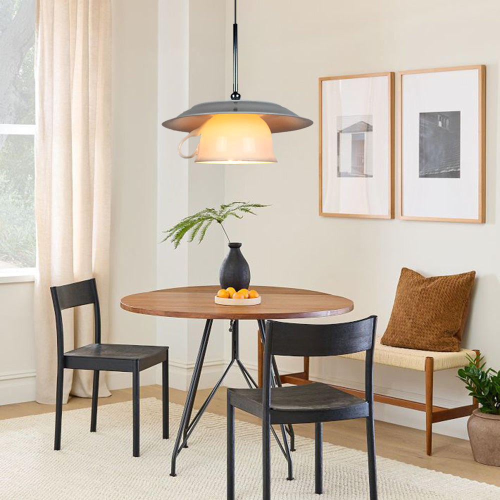 Valentina Modern Cup Ceramic Pendant Light Bedroom Living Room - Neutral Decor