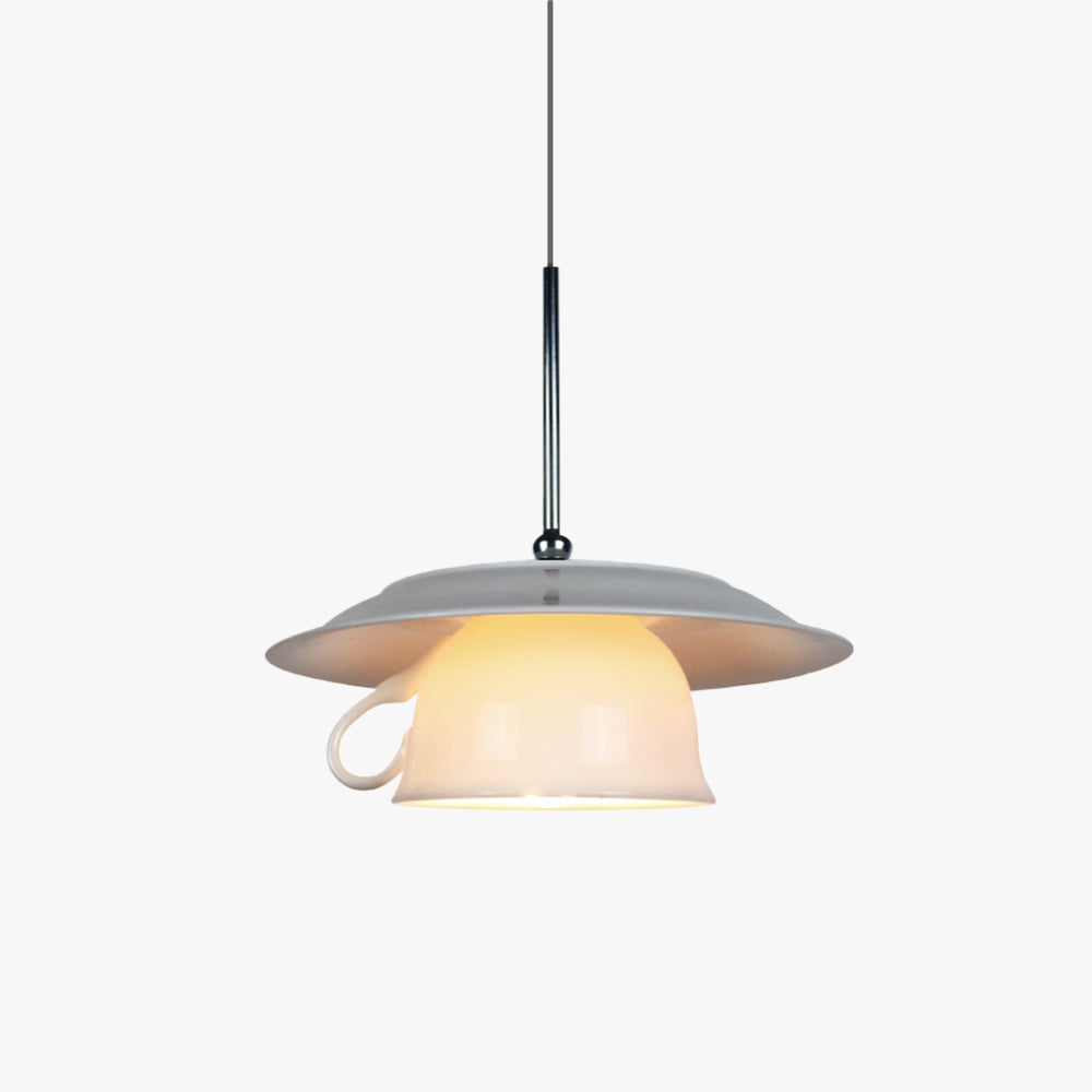 Valentina Modern Cup Ceramic Pendant Light Bedroom Living Room - Neutral Decor