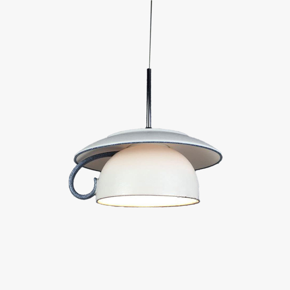 Valentina Nordic Cup Ceramic LED Pendant Light Bedroom - Neutral Decor