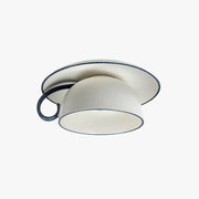 Arisha Modern Glaze Cup Ceramic Flush Mount Ceiling Light Bedroom - Neutral Decor