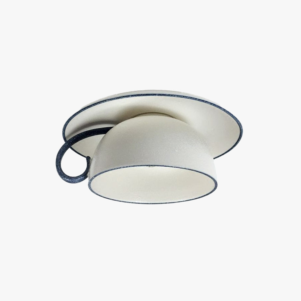 Arisha Modern Glaze Cup Ceramic Flush Mount Ceiling Light Bedroom - Neutral Decor