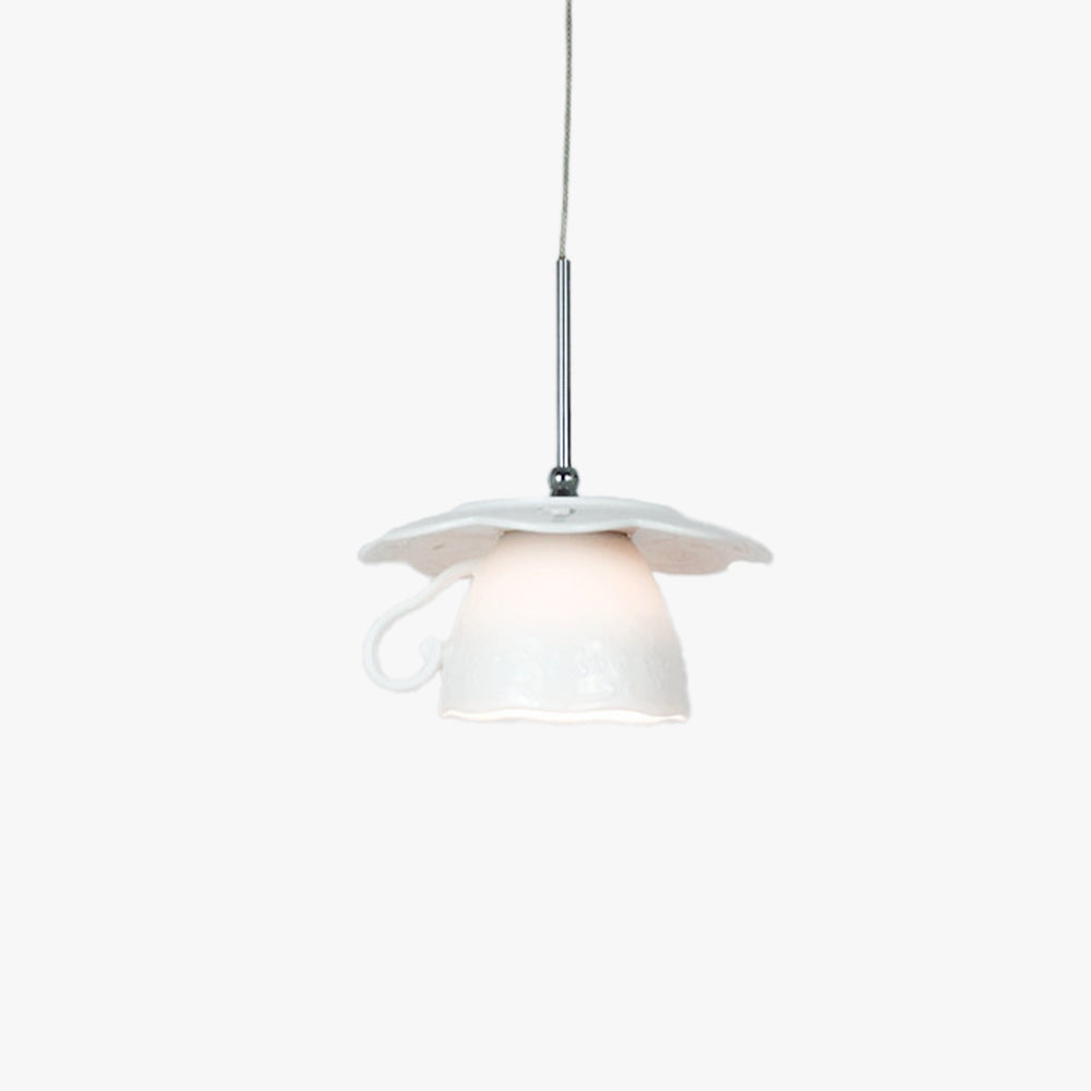 Valentina Vintage Lovely Cup Ceramic Pendant Light Living Room - Neutral Decor