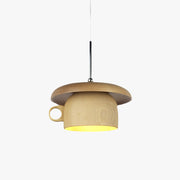 Valentina Vintage Wood Cup Pendant Light Bedroom - Neutral Decor