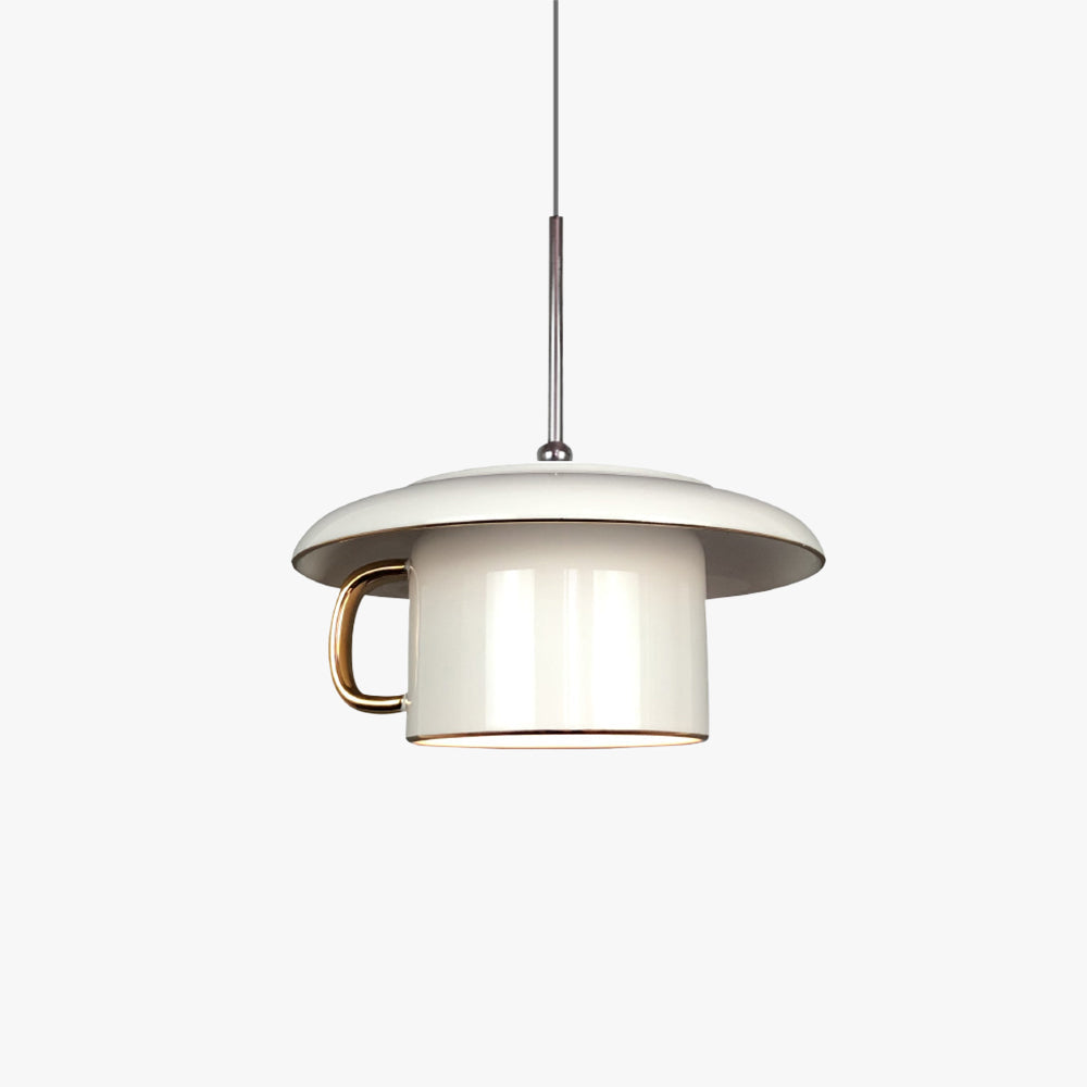Valentina Urban Cup Ceramic LED Pendant Light Living Room - Neutral Decor