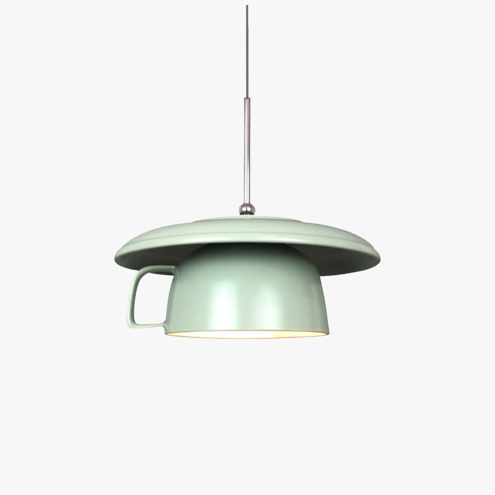 Valentina Rustic Cup Ceramic LED Pendant Light Living Room - Neutral Decor