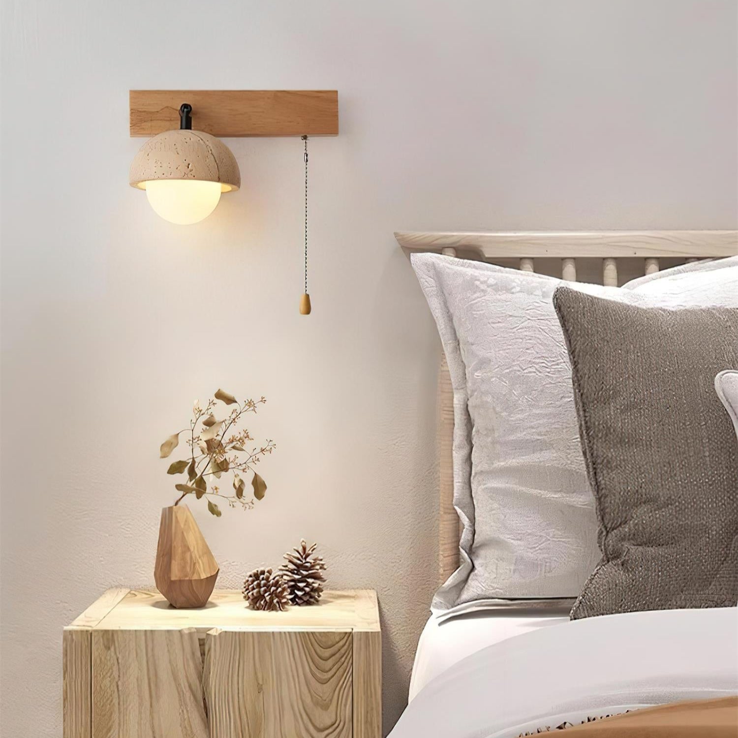 Gevon Travertine Wall Lamp