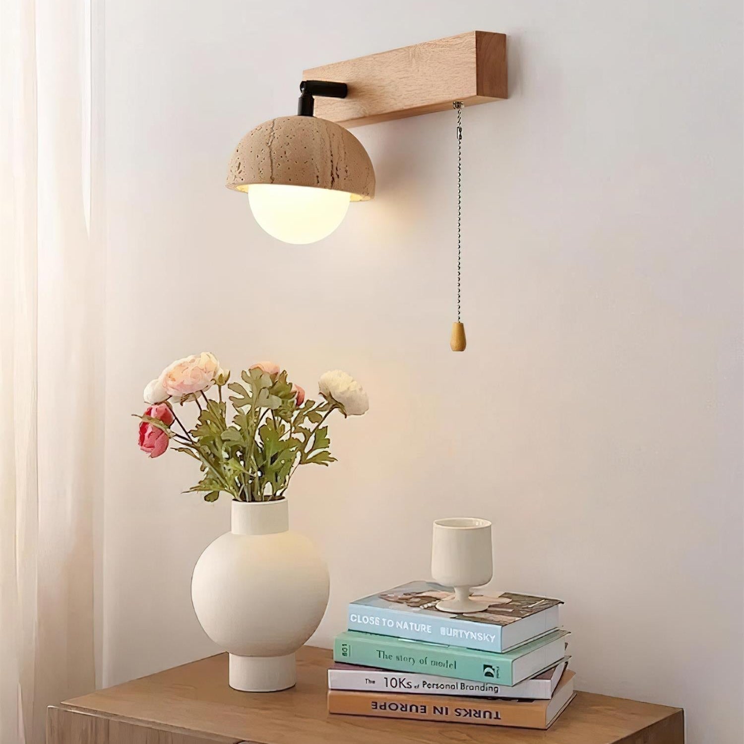 Gevon Travertine Wall Lamp