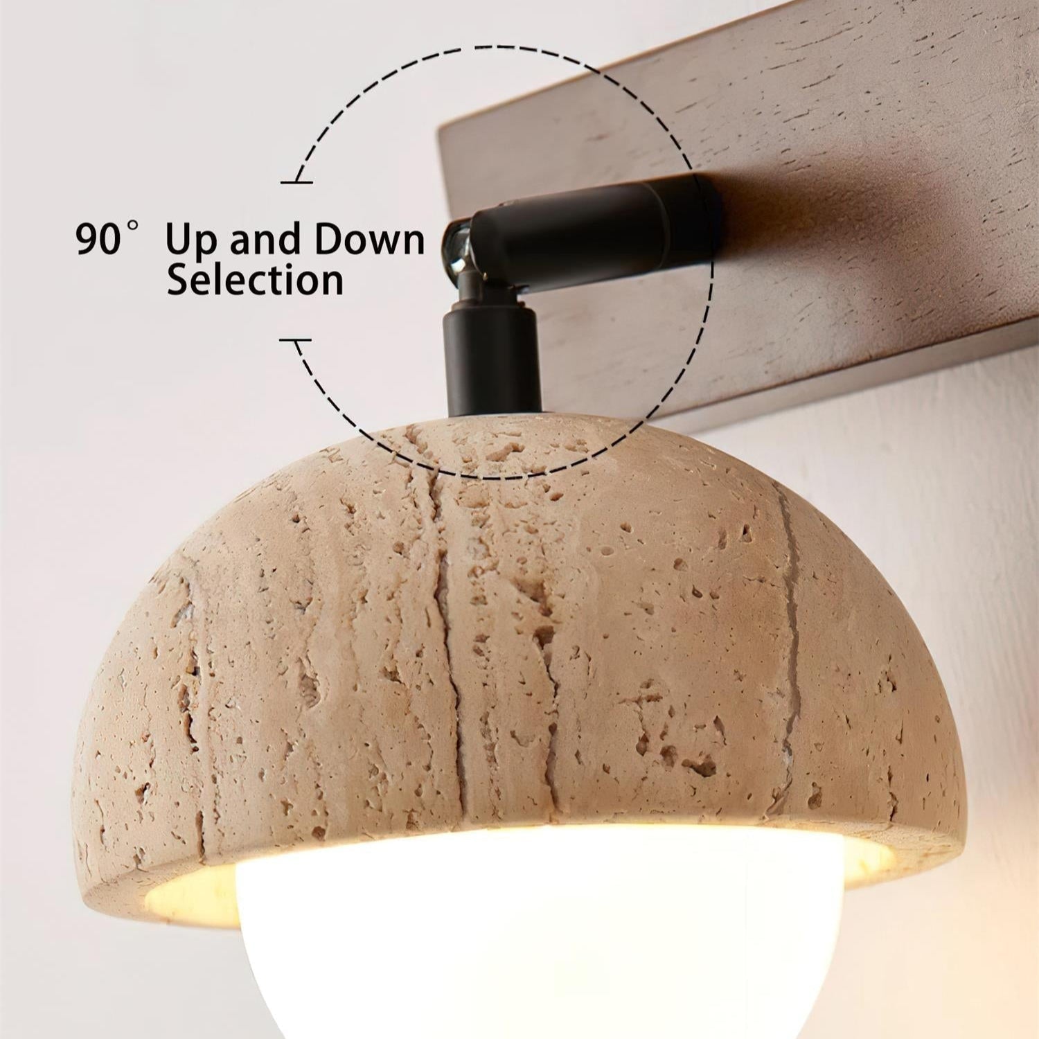 Gevon Travertine Wall Lamp