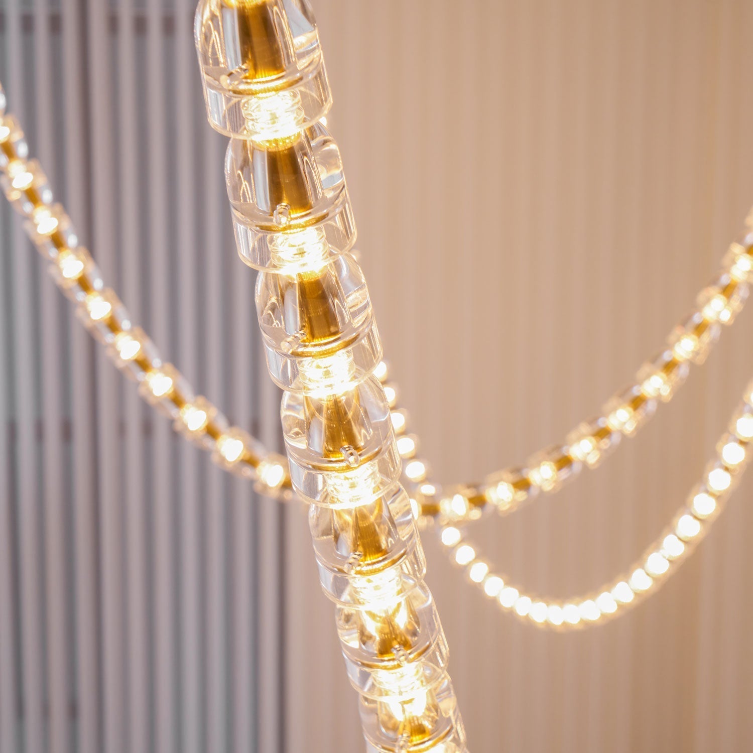Daelen Chandelier Crystal Gold LED 3-Line-Neutral Decor