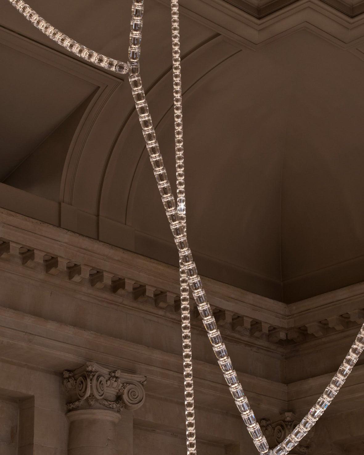 Daelen Chandelier Crystal Gold LED 3-Line-Neutral Decor