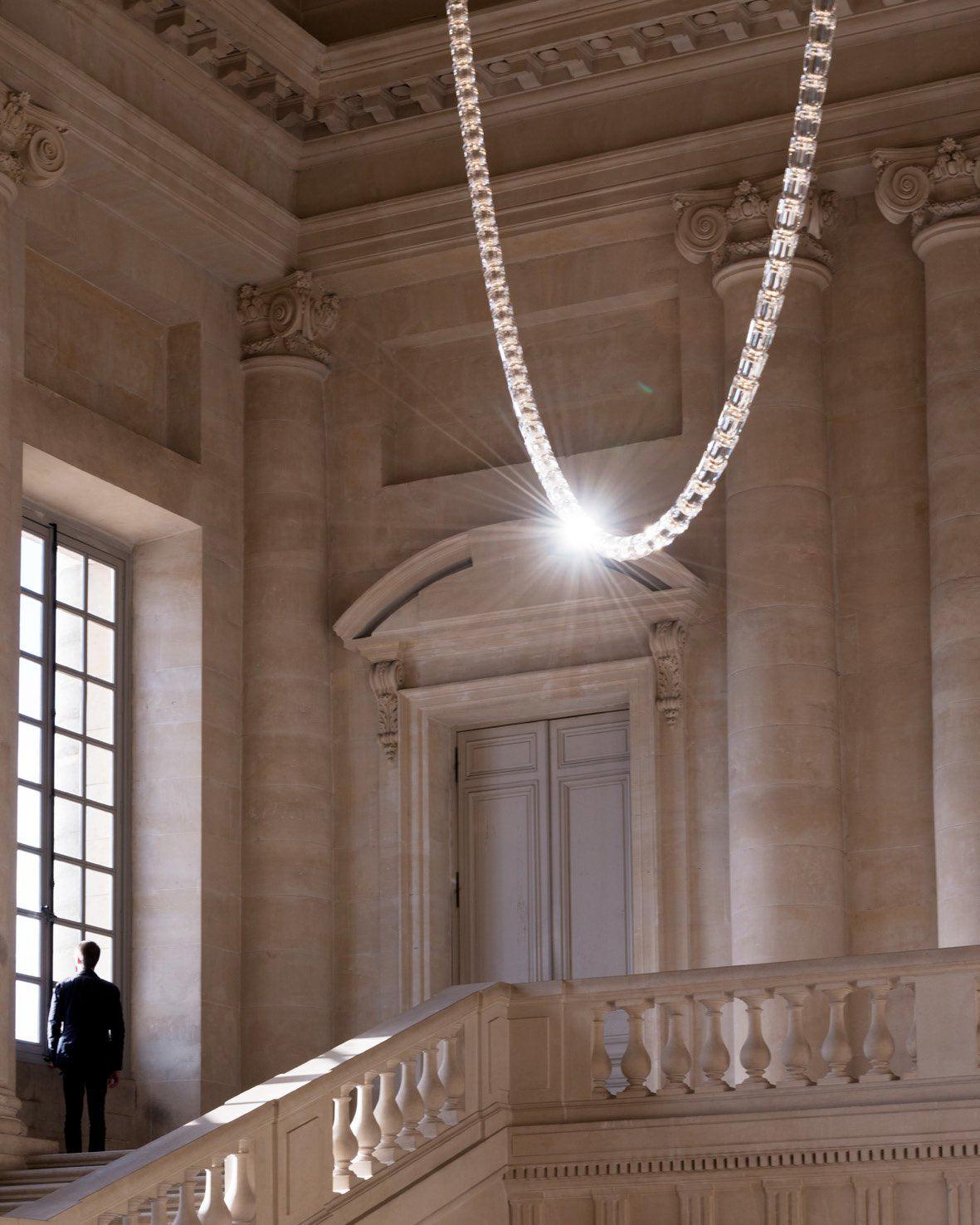 Daelen Chandelier Crystal Gold LED 3-Line-Neutral Decor