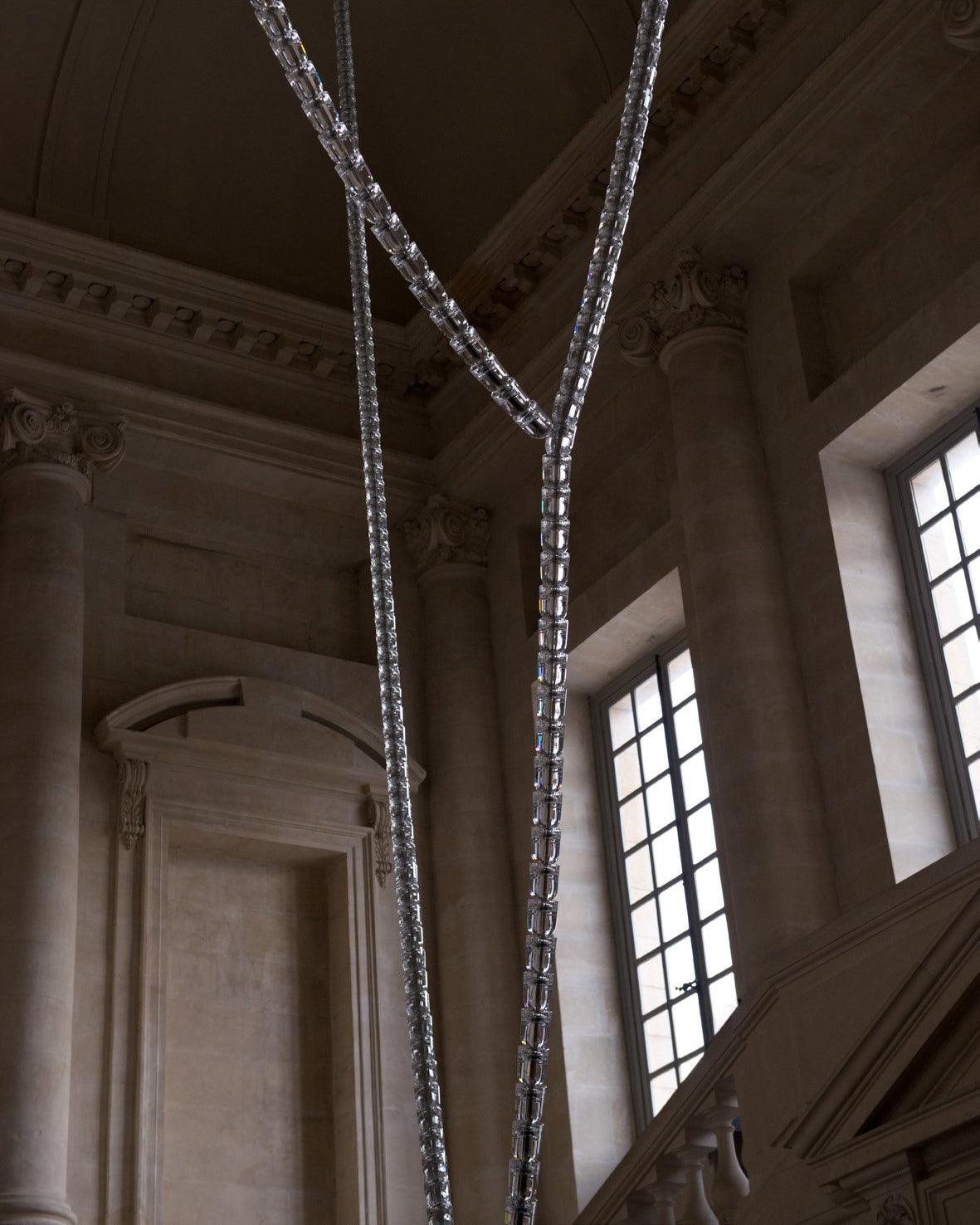 Daelen Chandelier Crystal Gold LED 3-Line-Neutral Decor