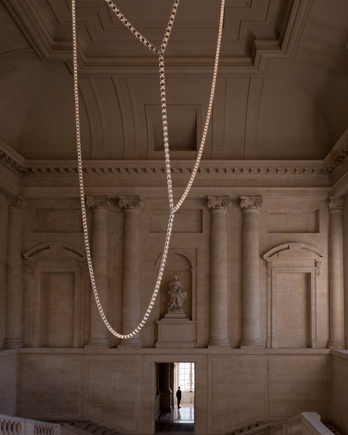 Daelen Chandelier Crystal Gold LED 3-Line-Neutral Decor