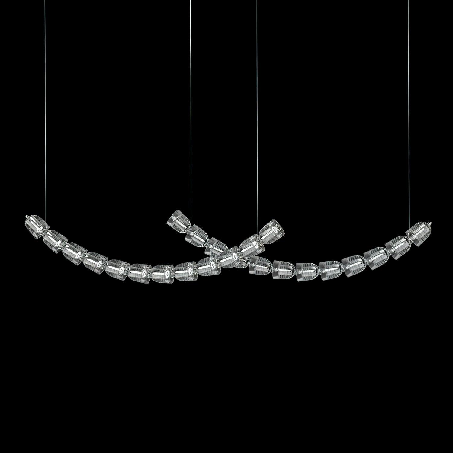 Cascade Modern Acrylic Chandelier-Neutral Decor
