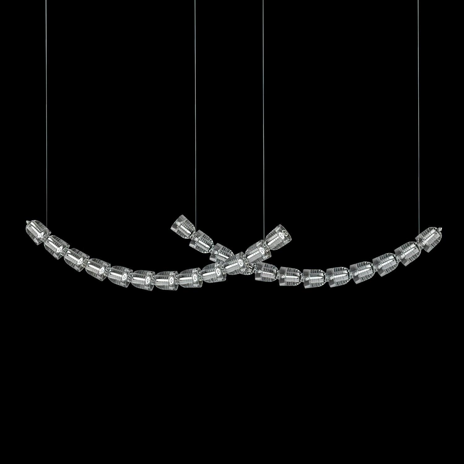 Cascade Modern Acrylic Chandelier-Neutral Decor