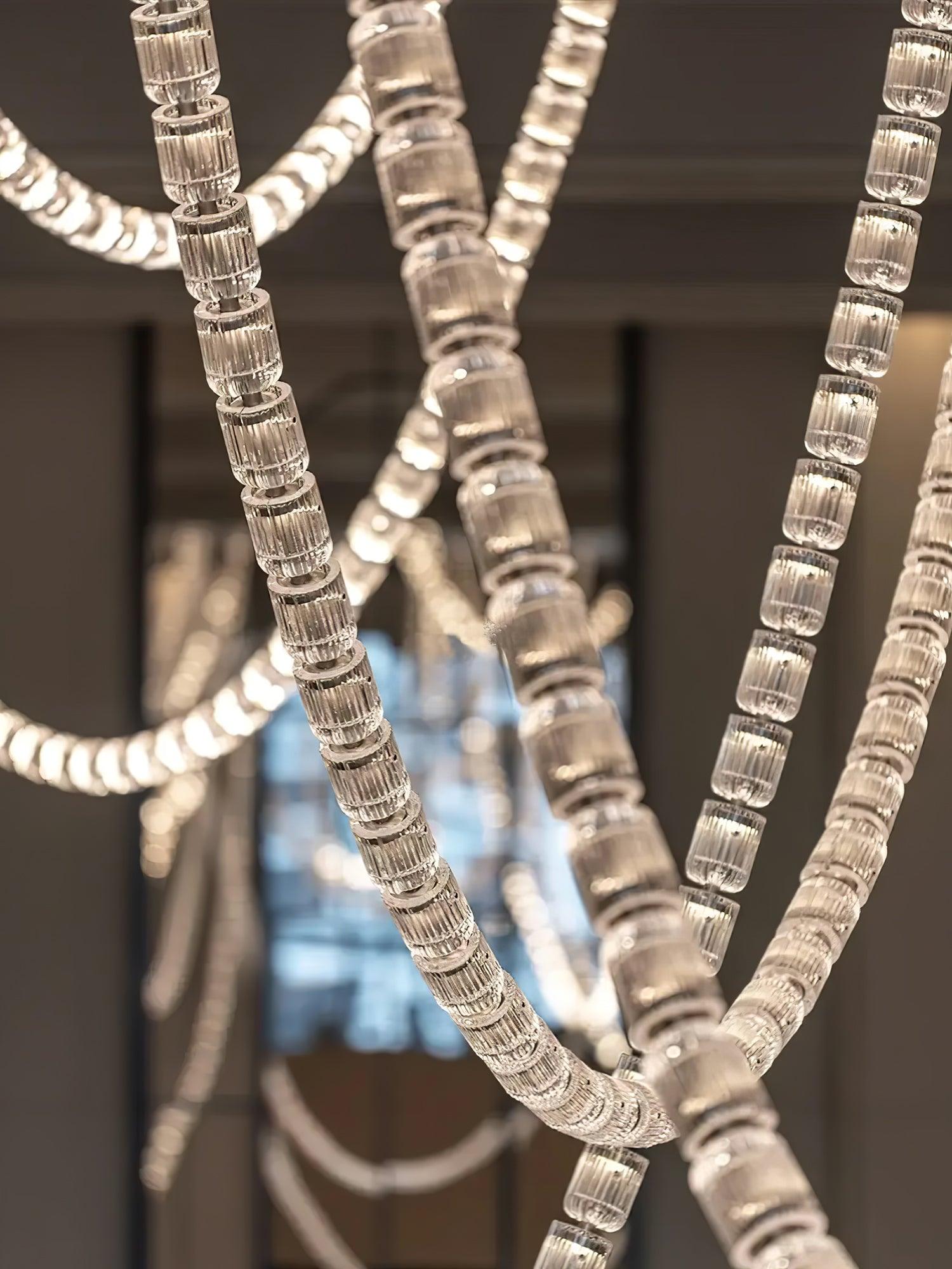 Nysilisra Luxe Crystal Pendant Light-Neutral Decor