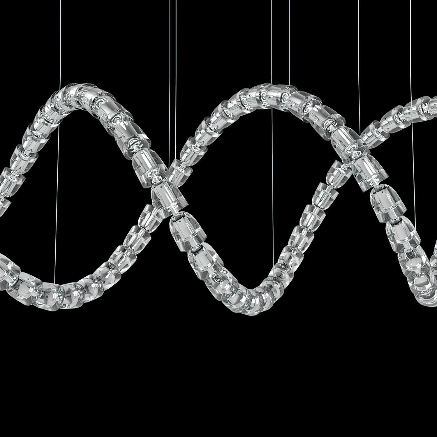 Luminara Crystal Cascade Chandelier-Neutral Decor