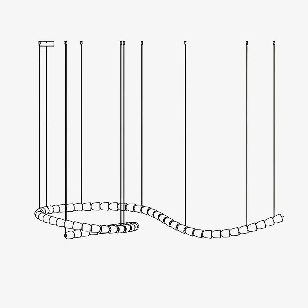 Luminara Crystal Cascade Chandelier-Neutral Decor