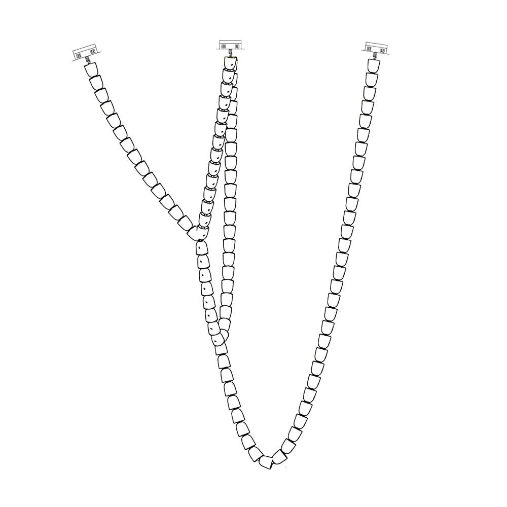 Cud Chandelier Chrome Interlacing Crystal Lines-Neutral Decor