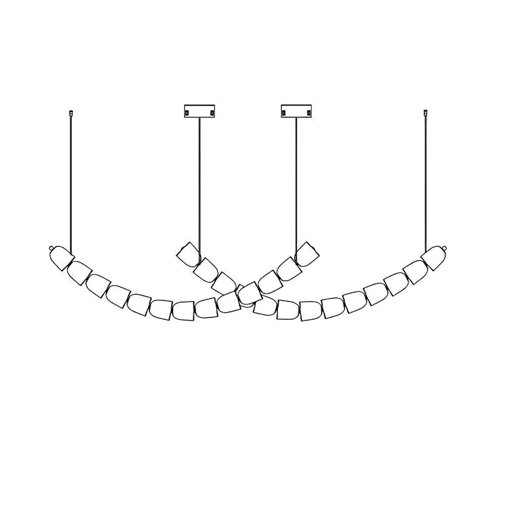 Cascade Modern Acrylic Chandelier-Neutral Decor