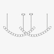 Cascade Modern Acrylic Chandelier-Neutral Decor