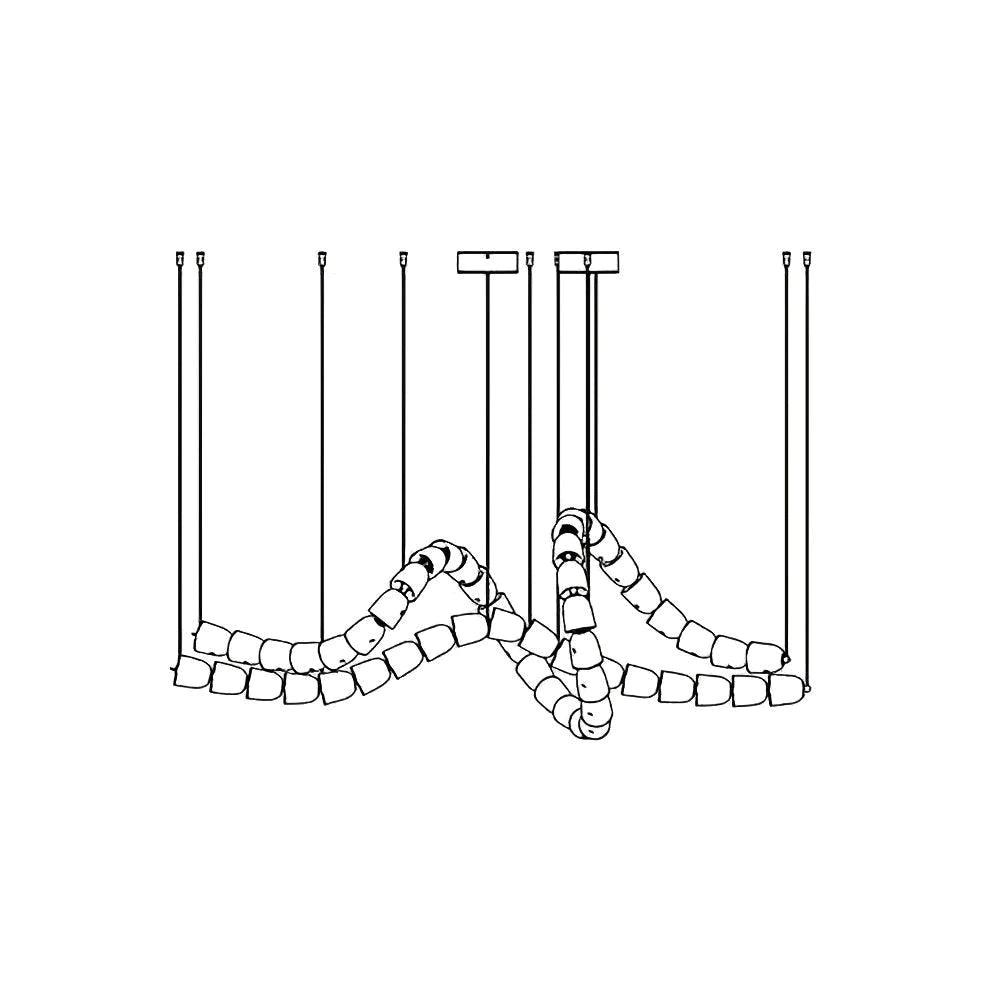 Zevenila Modern Acrylic Chandelier-Neutral Decor