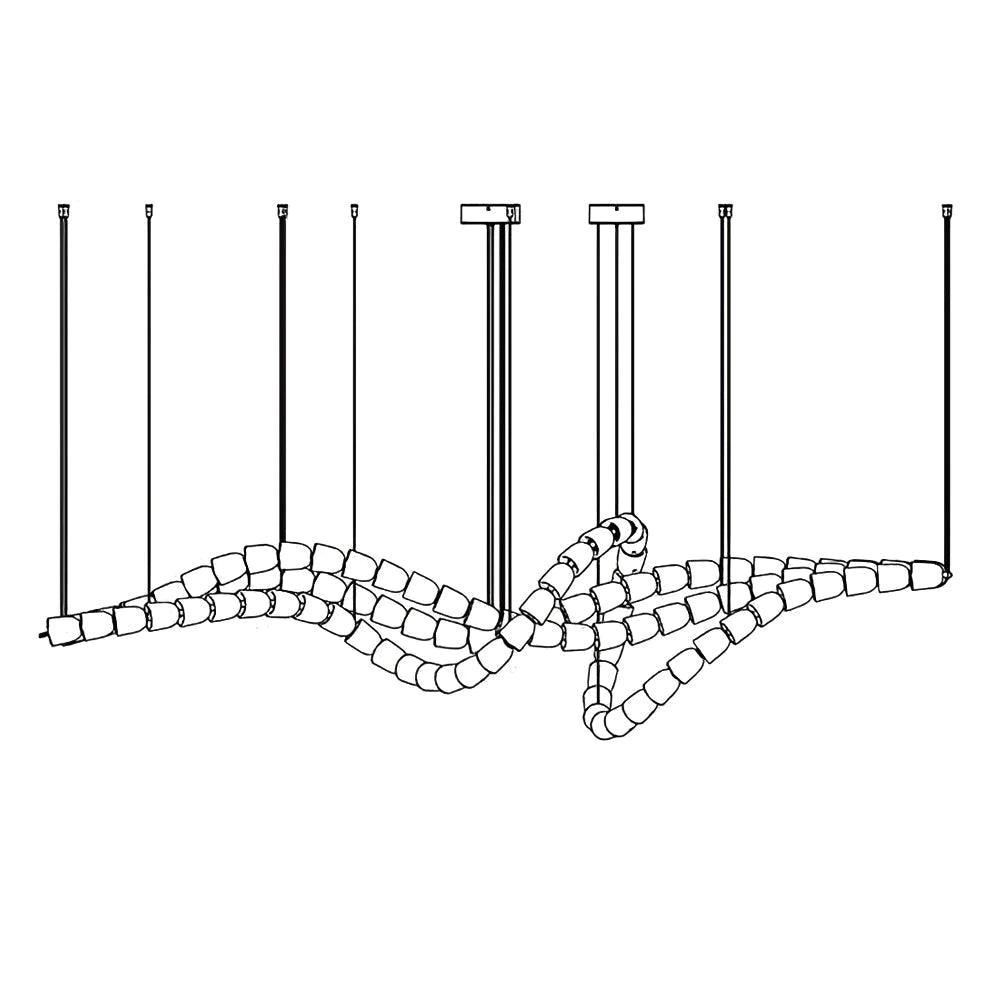 Zevenila Modern Acrylic Chandelier-Neutral Decor