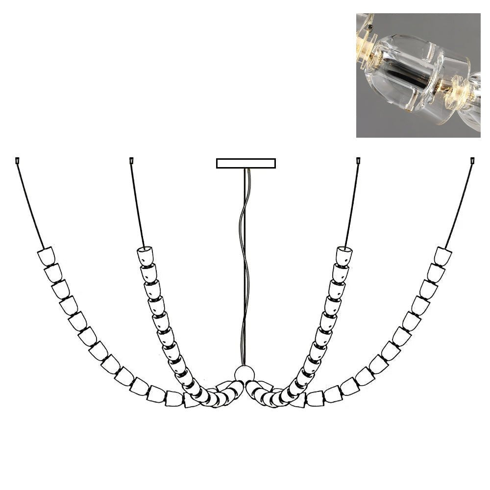 Vivaryra Modern LED Chandelier-Neutral Decor