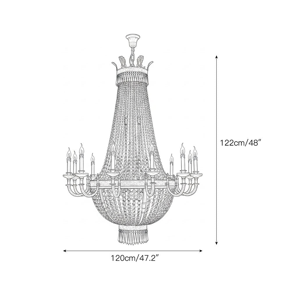 Angled view showcasing the double tier of candle arms.