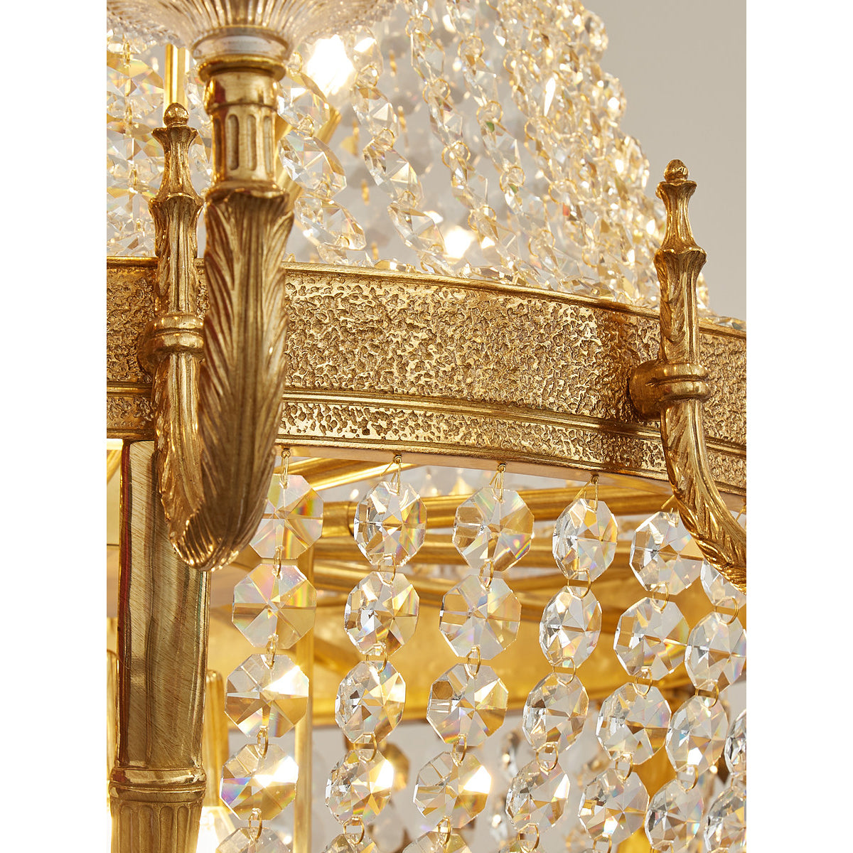 Side profile of the Gabriella Chandelier.