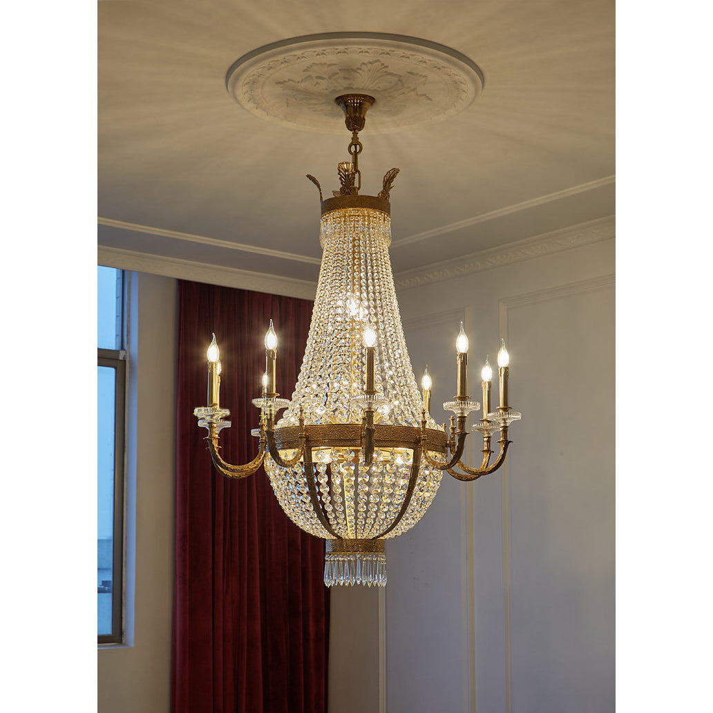 Dimensional drawing of the 22-light Grand Gabriella Chandelier.