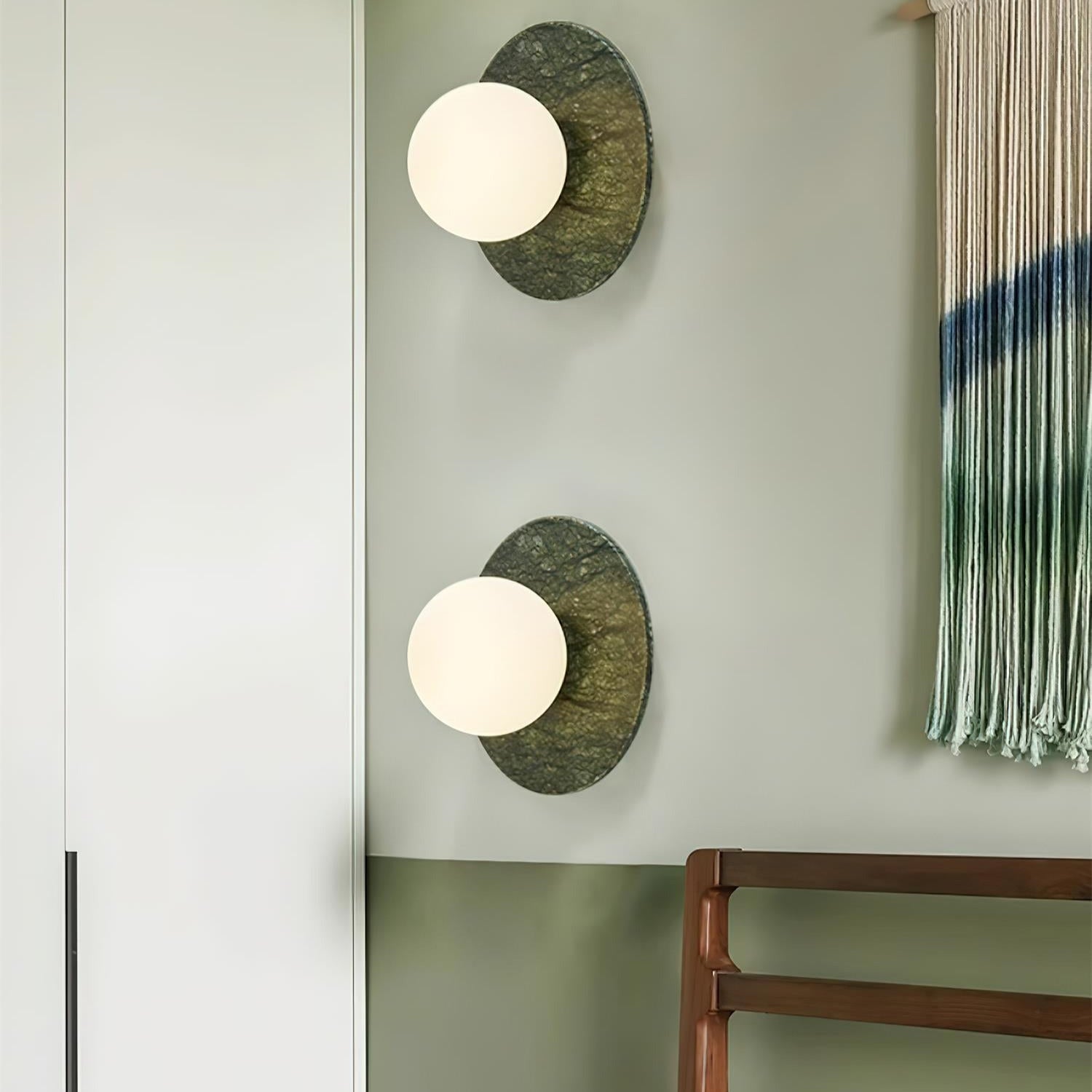 Enox Minimalist Globe Marble Wall Lamp - Neutralighting