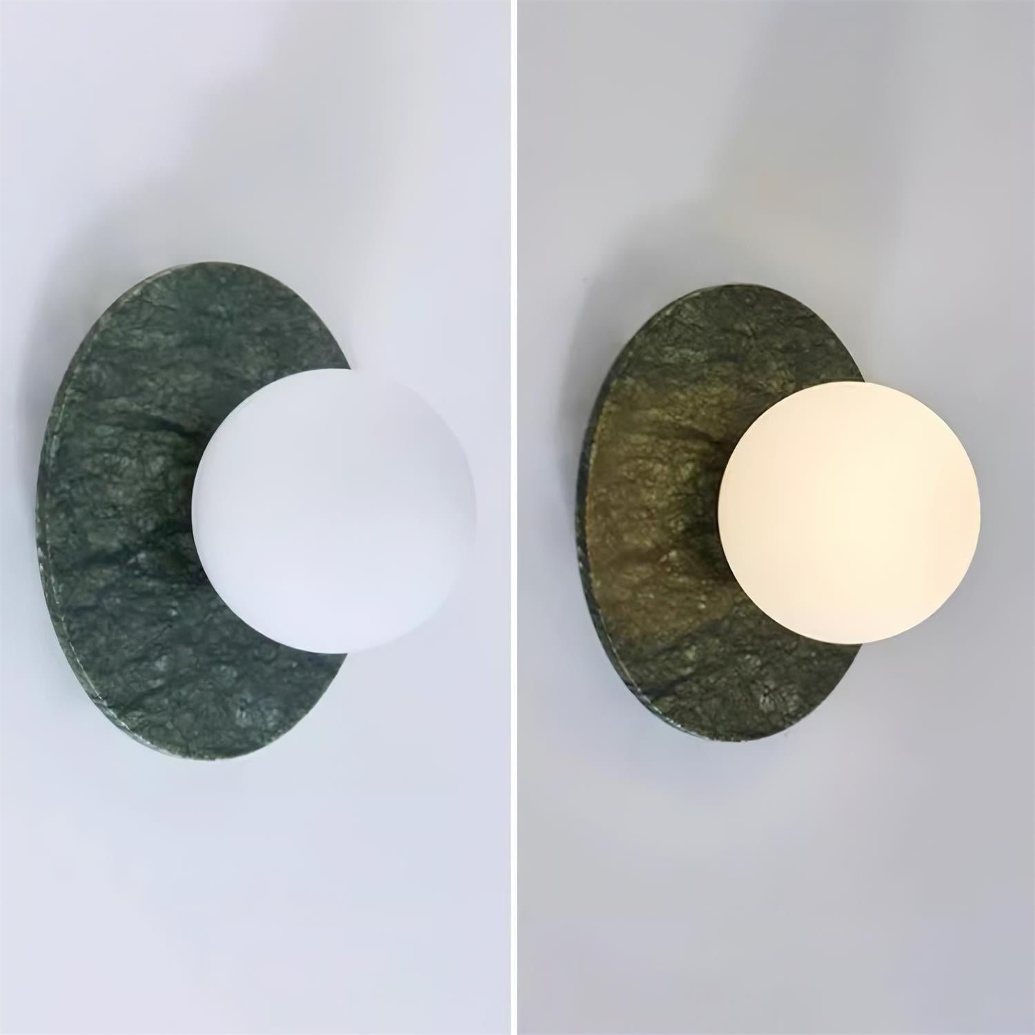 Enox Minimalist Globe Marble Wall Lamp - Neutralighting
