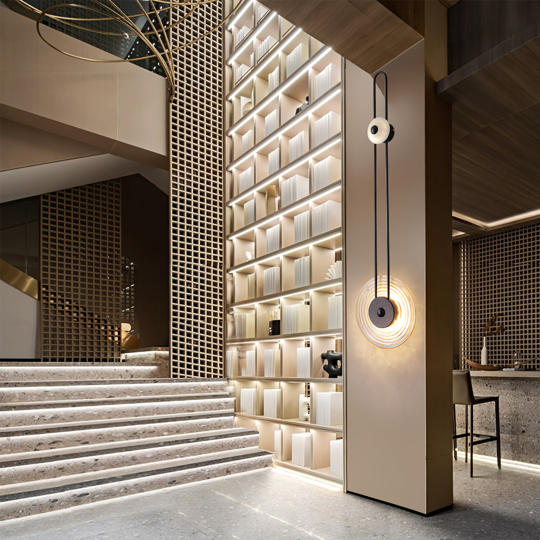 Gaia Wall Lamp Sculptural Geometry Alabaster