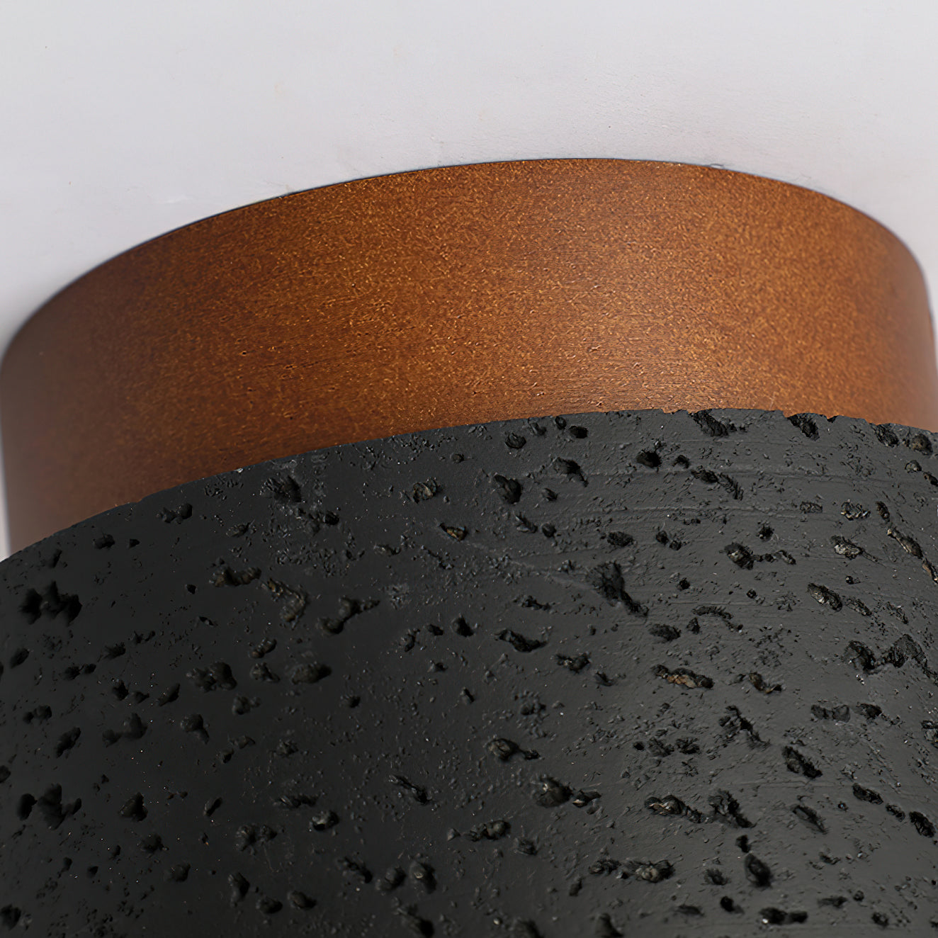 Ritta Sqaure&Round Ceiling Light  Black& Yellow Travertine