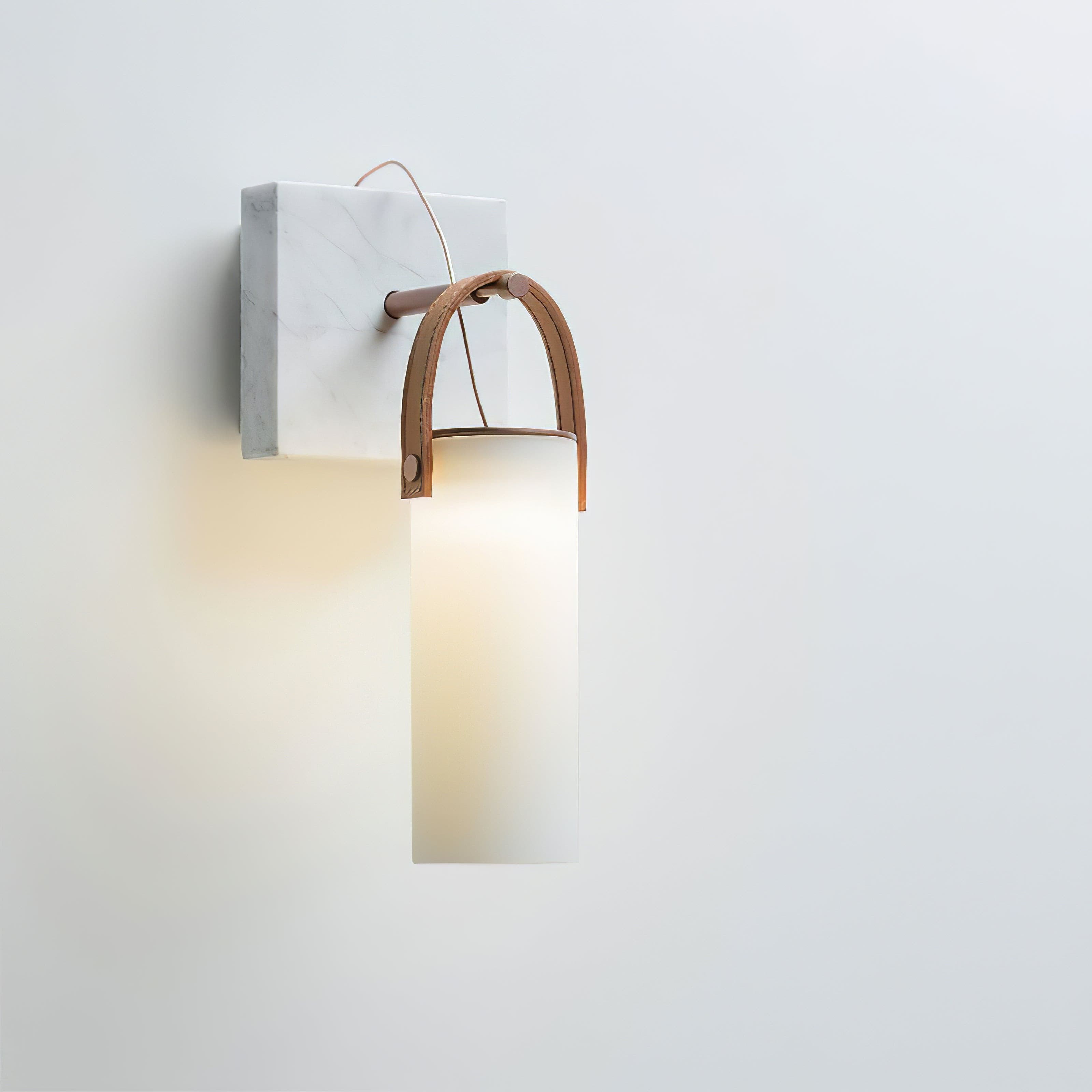 Galerie Wall Lamp Fontana Glass Leather Marble