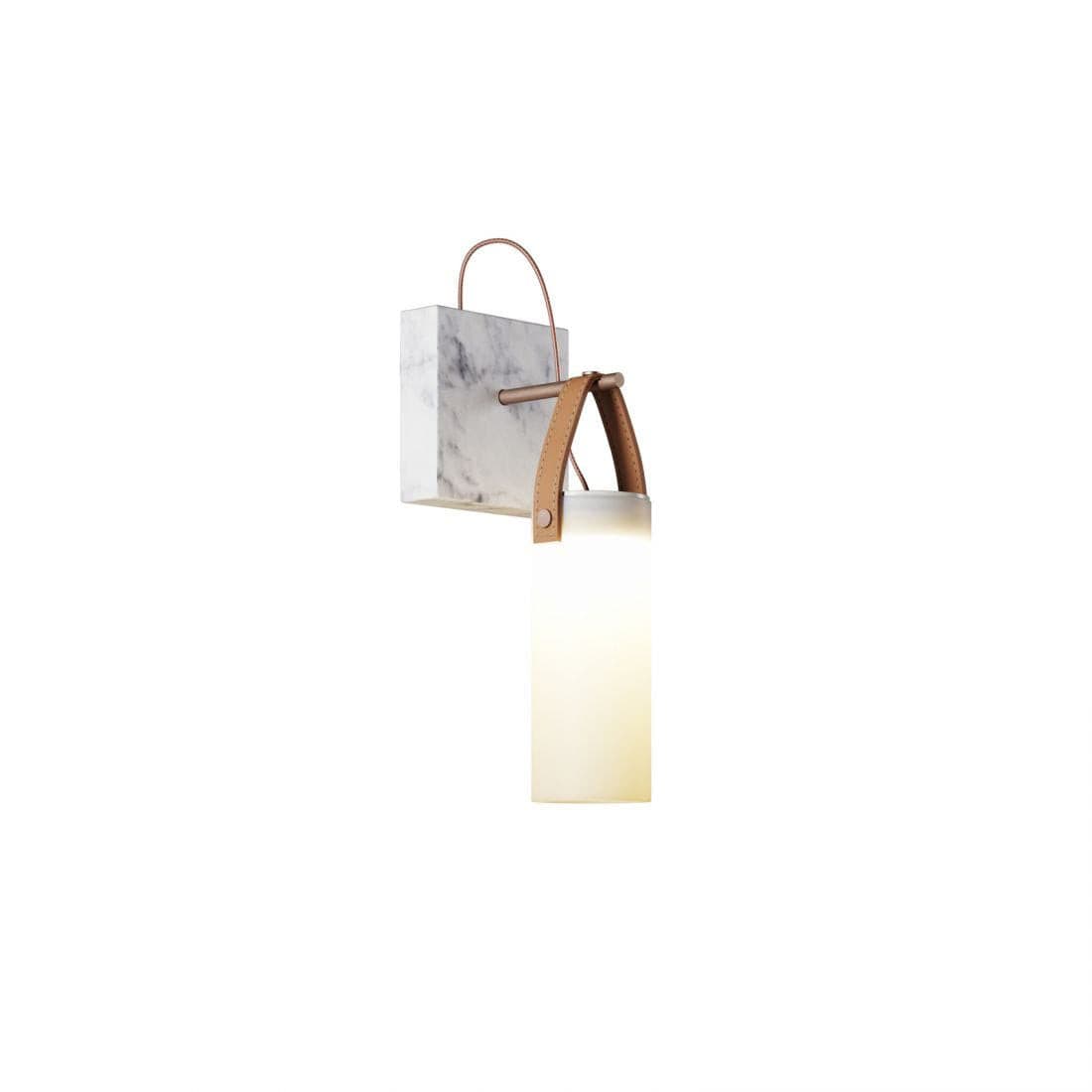 Galerie Wall Lamp Fontana Glass Leather Marble