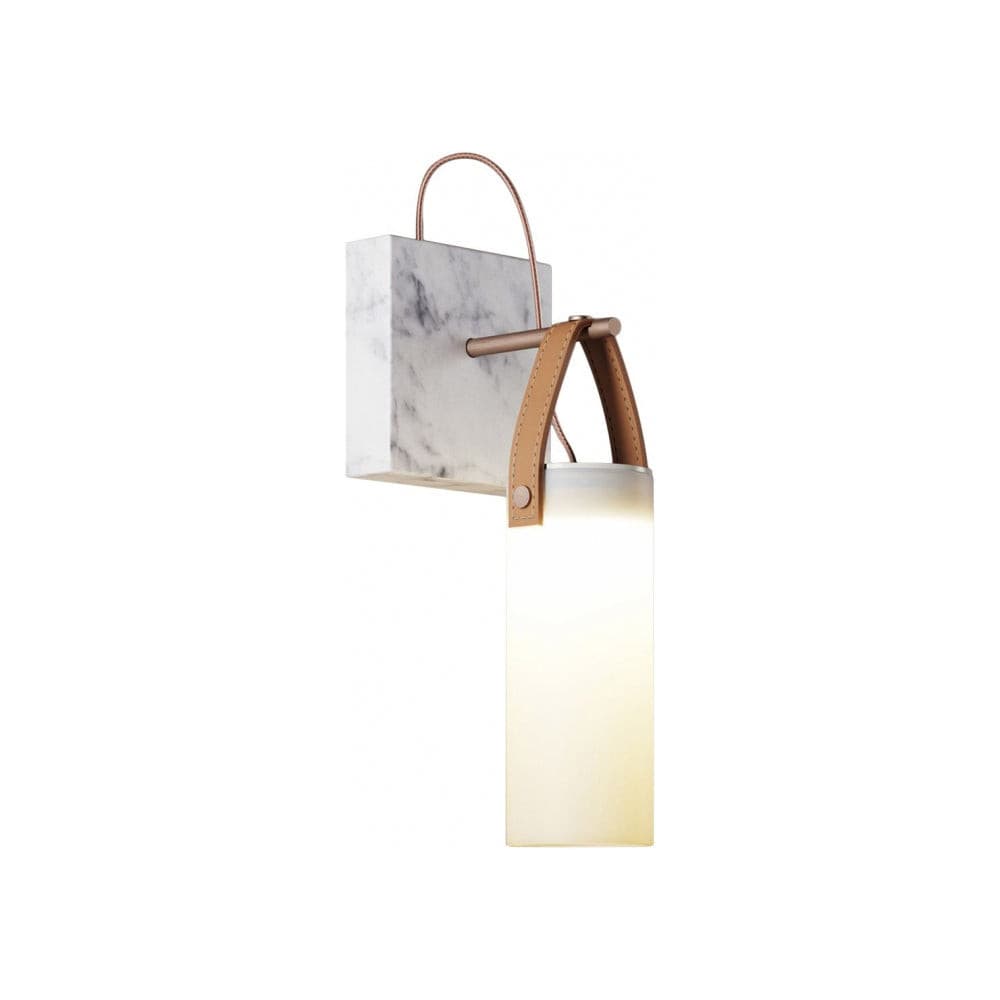 Galerie Wall Lamp Fontana Glass Leather Marble