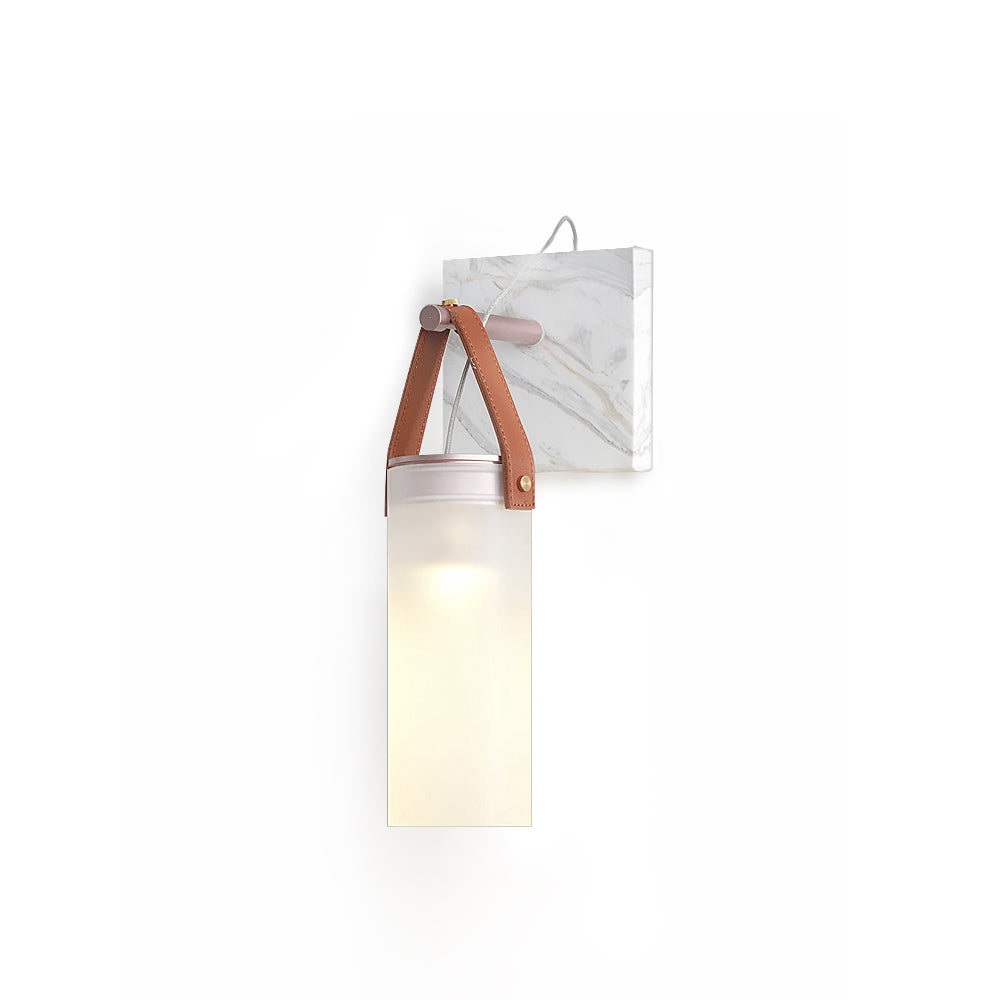 Galerie Wall Lamp Fontana Glass Leather Marble