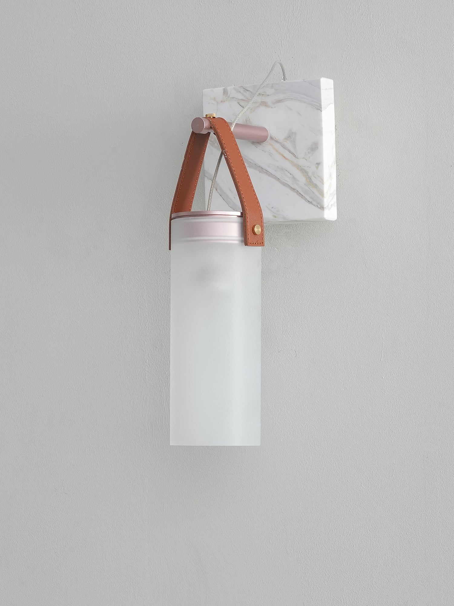 Galerie Wall Lamp Fontana Glass Leather Marble