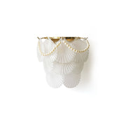 Galerie Wall Lamp with gold finish and glass shade.