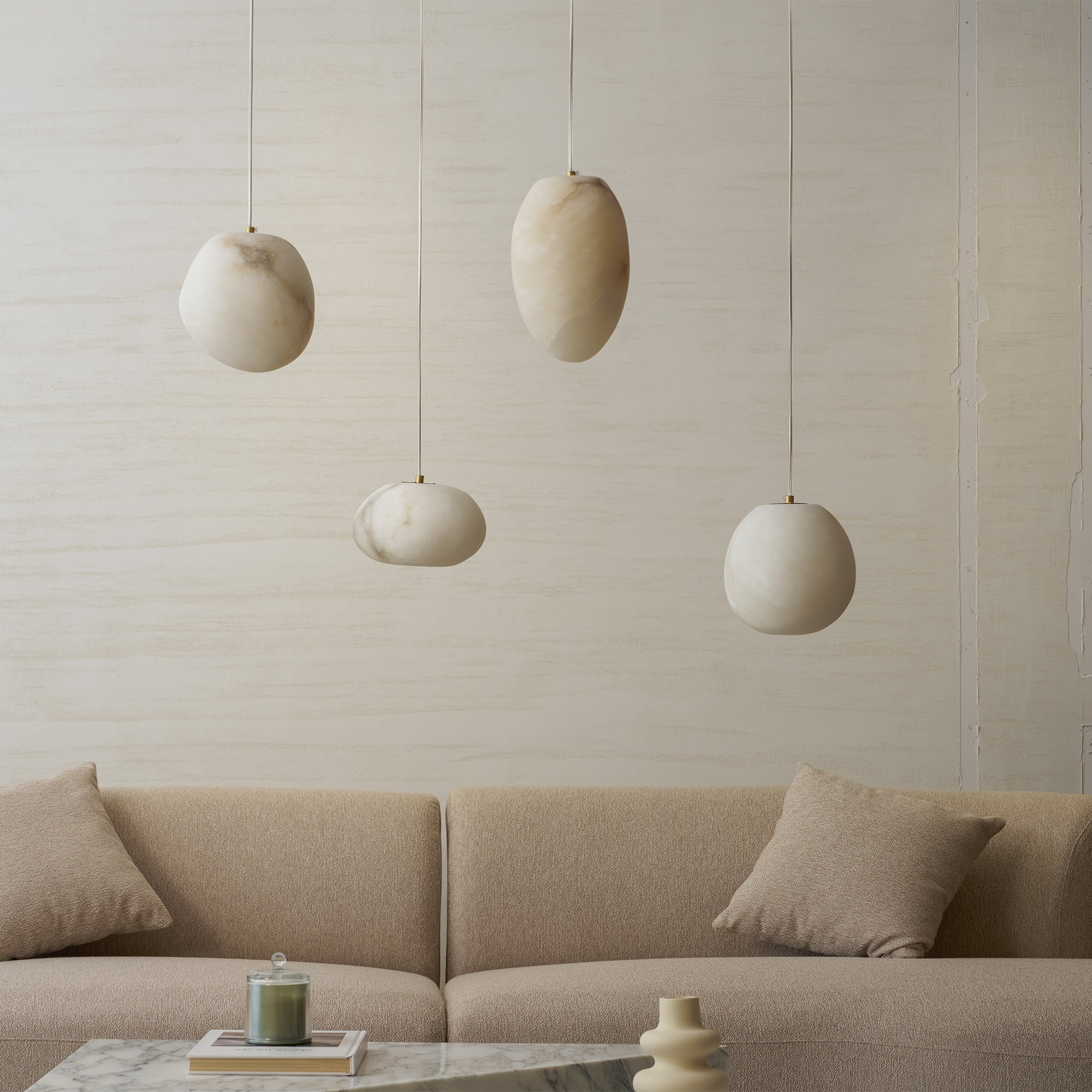 Alenor Pebbles Alabaster Pendant Lamp