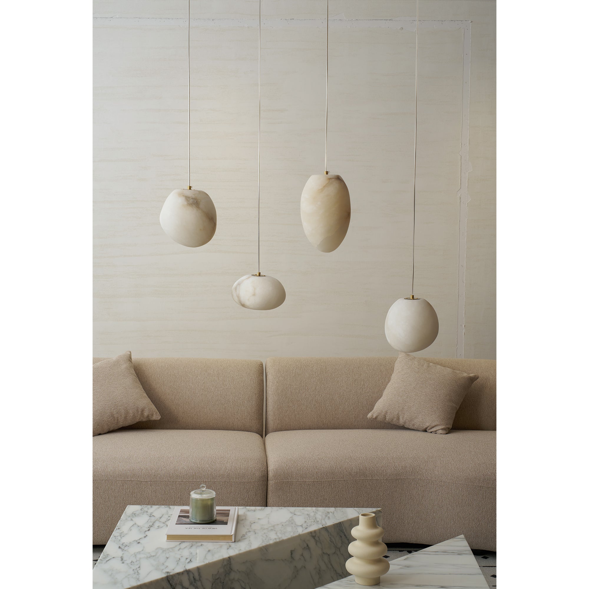 Alenor Pebbles Alabaster Pendant Lamp