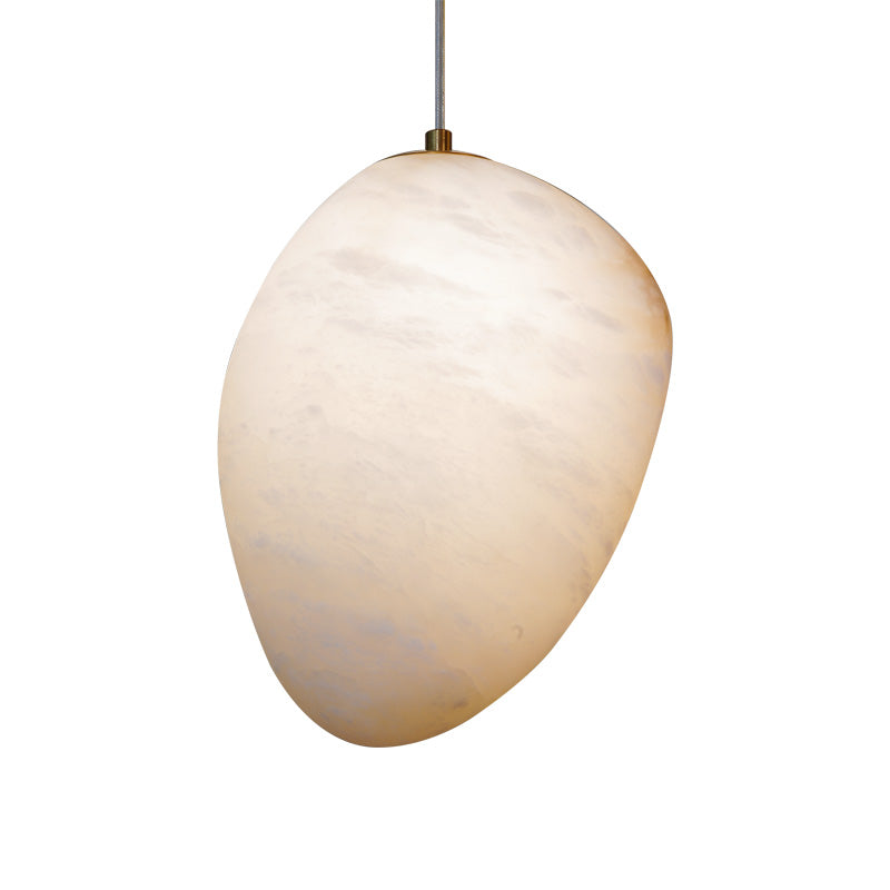 Goose Pendant Lamp Alabaster Brass Sophistication