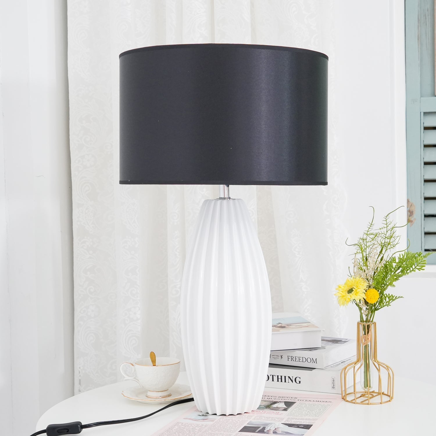 Virixon Modern Ceramics Table Lamp-Neutral Decor