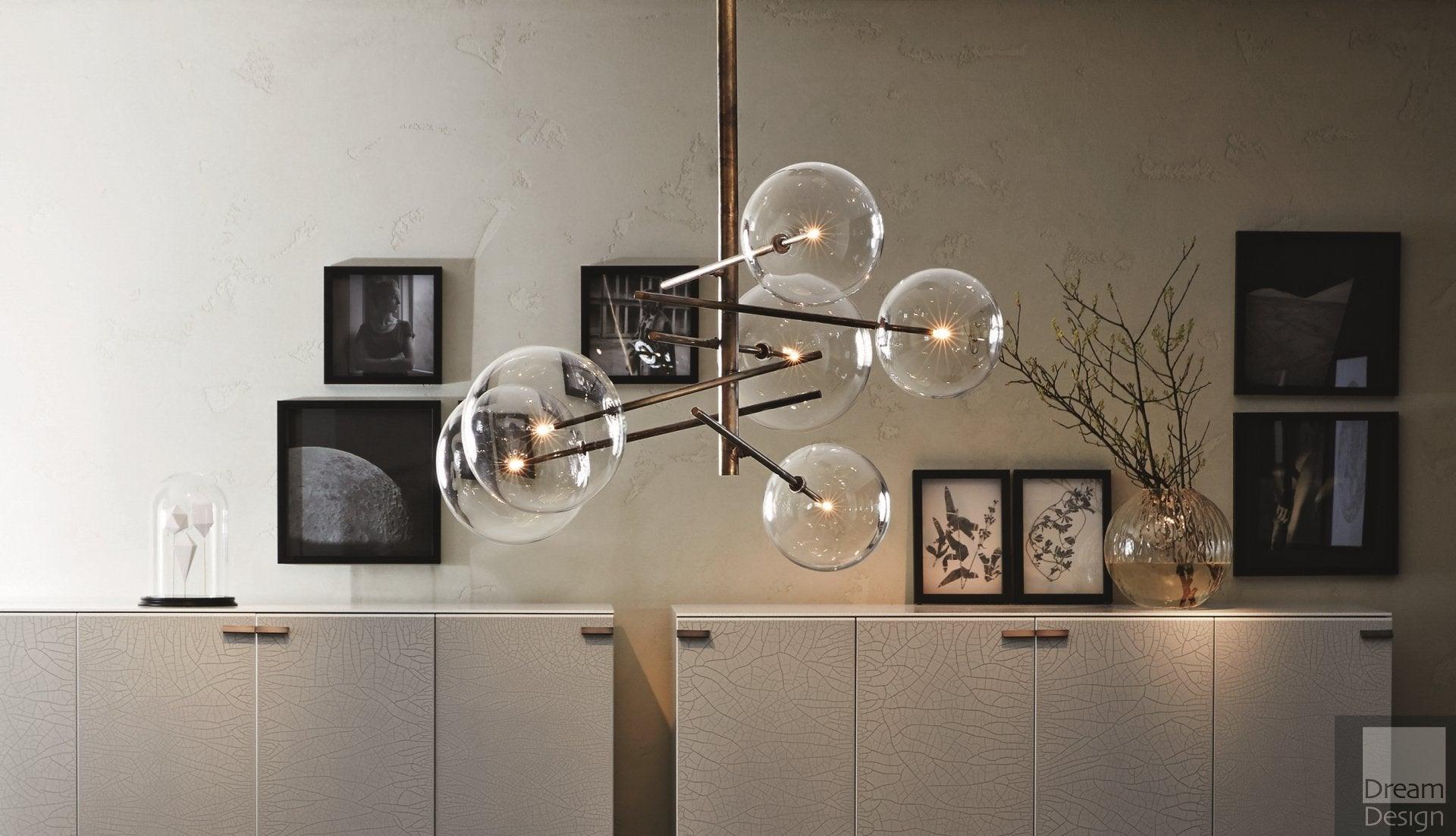 Aveno Chandelier LED Clear Crystal-Neutral Decor