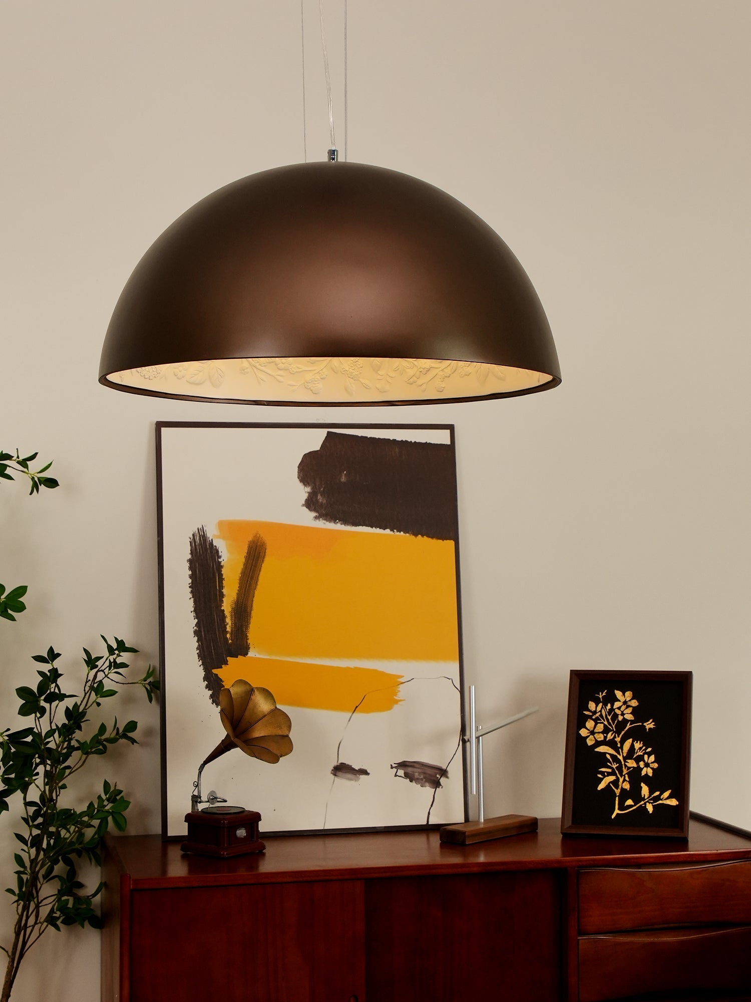 Lustra Pendant Lamp Suspension for Living Room-Neutral Decor